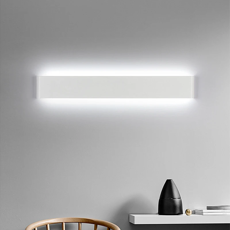 Современный светодиодный настенный светильник 6 Вт 10 Вт минималистичный алюминиевый прикроватный бра для помещений зеркало для ванной комнаты домашний декор Прихожая лестница настенный светильник - Цвет абажура: White