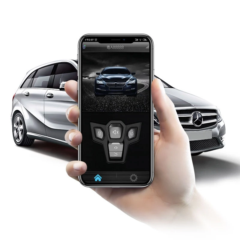 電話appリモコン集中ロック車の警報bluetoothドアロック解除オートメーション強盗警報キットandroid用ios 盗難警報 Aliexpress