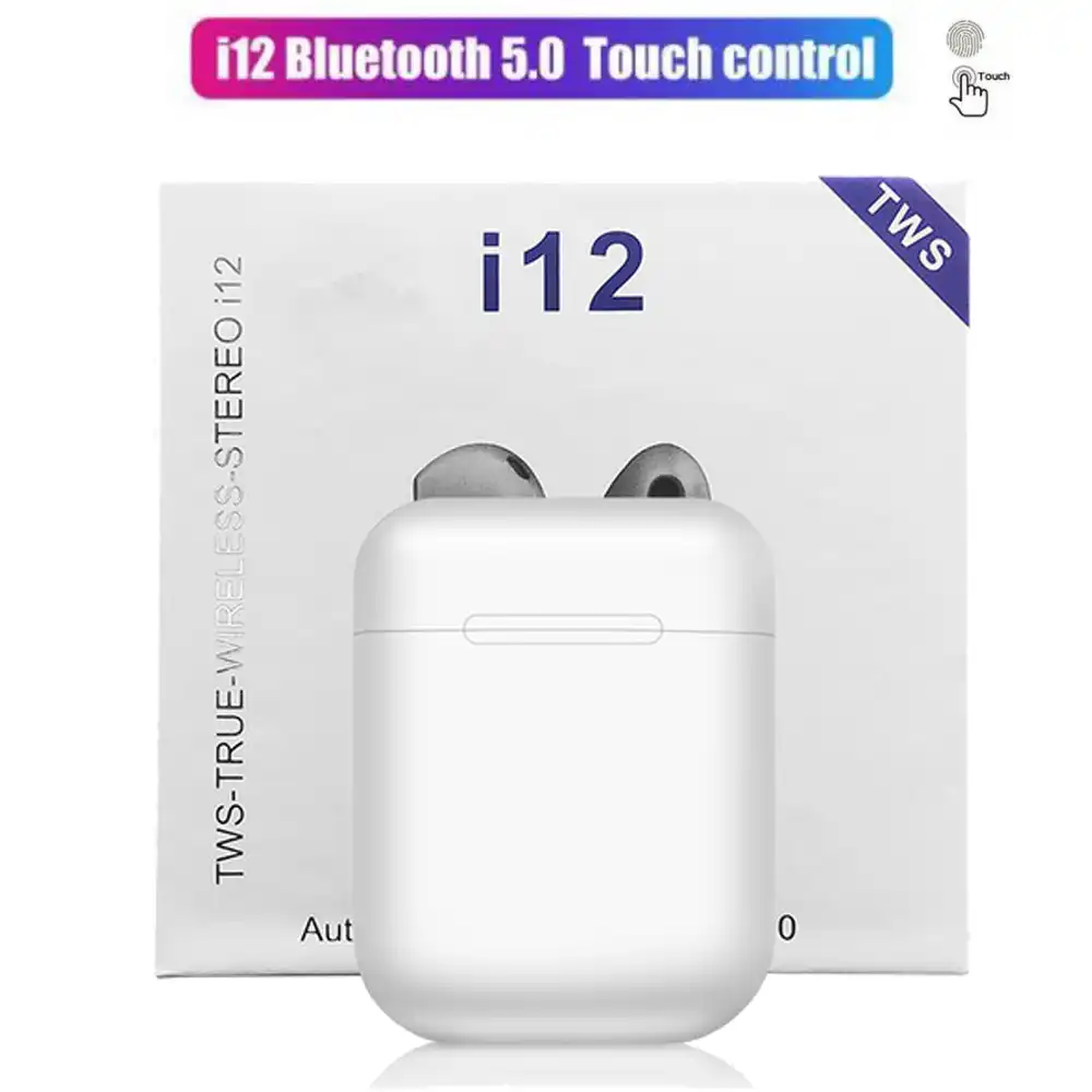 I12 Twsタッチイヤワイヤレスbluetooth 5 0ミニイヤホン3dスーパー低音イヤホンとマイク充電ボックス工場出荷時の価格 Bluetooth イヤホン ヘッドホン Aliexpress