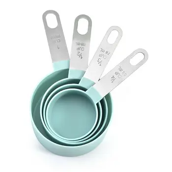 

Cooking Measuring Cup kit Tools Set Units Mark PP Stainless Steel Kitchen Baking