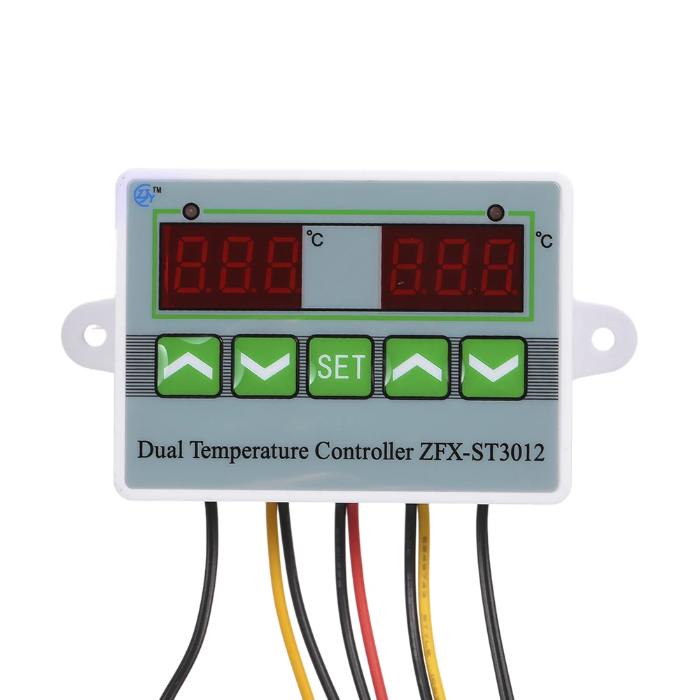 

ZFX-ST3012 LED Digital Display Thermostat Dual Temperature Controller Thermometer DC 12/24/220 V Thermo Control with NTC Sensor