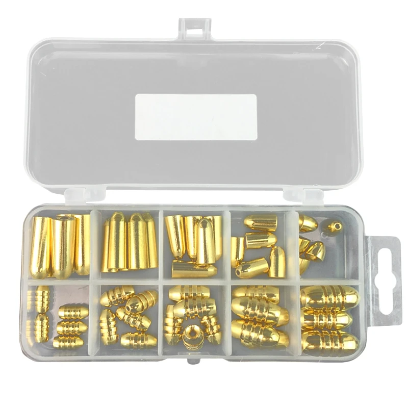 Pack of 20 Pieces Fishing Sinkers Set Brass Sinker Weights 1.8g 5g