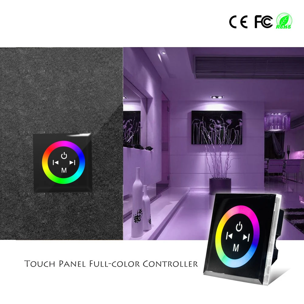 RGB контроллер умный светодиодных ламп 12 24 В настенный переключатель светодиодный