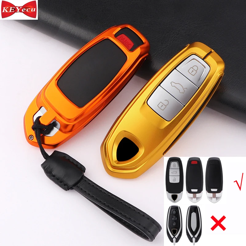 KEYECU Aluminium Alloy Remote Key Shell Case Cover Holder Protector for