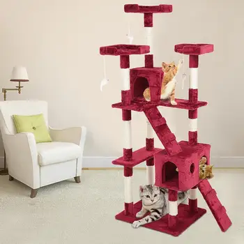 

Funny Post Activities Centre Toys Pet Protect Activity Centre Cat's Tree House Pets Playing Climbing Furniture