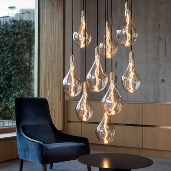 

Modern Copper Glass LED Pendant Lights Lighting Nordic Pendant Lamp Dining Living Room Bedroom Home Decor Hanging Light Fixture