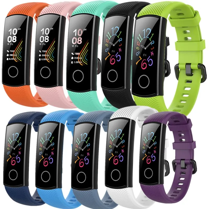 YUEDAER ремешок для Honor Band 5 ремешок на запястье для huawei Honor Band 4 силиконовый браслет Мягкий ТПУ Браслет бандаж 5 бандаж 4 аксессуары
