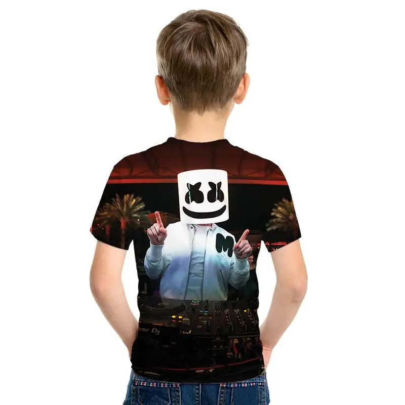 Новая Веселая футболка с мультипликационным принтом, детская одежда, Веселая футболка с короткими рукавами и 3D принтом в стиле хип-хоп для мальчиков и девочек