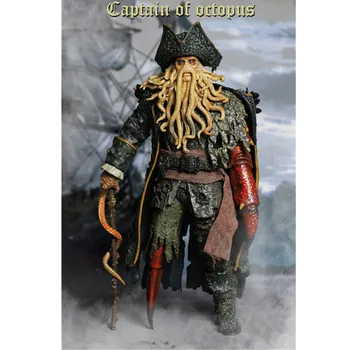 

1/6 Pirates Of The Caribbean Davy Jones Octopus Captain Movable Joints GK Statue Resin Action Figure Collect Model Toy M3017