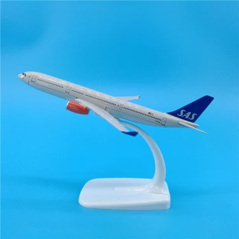 

16cm Scandinavian Airlines A330 Simulation Static Airliner Metal Decoration 1: 400 Aircraft Model SAS Decorative Model Airplane