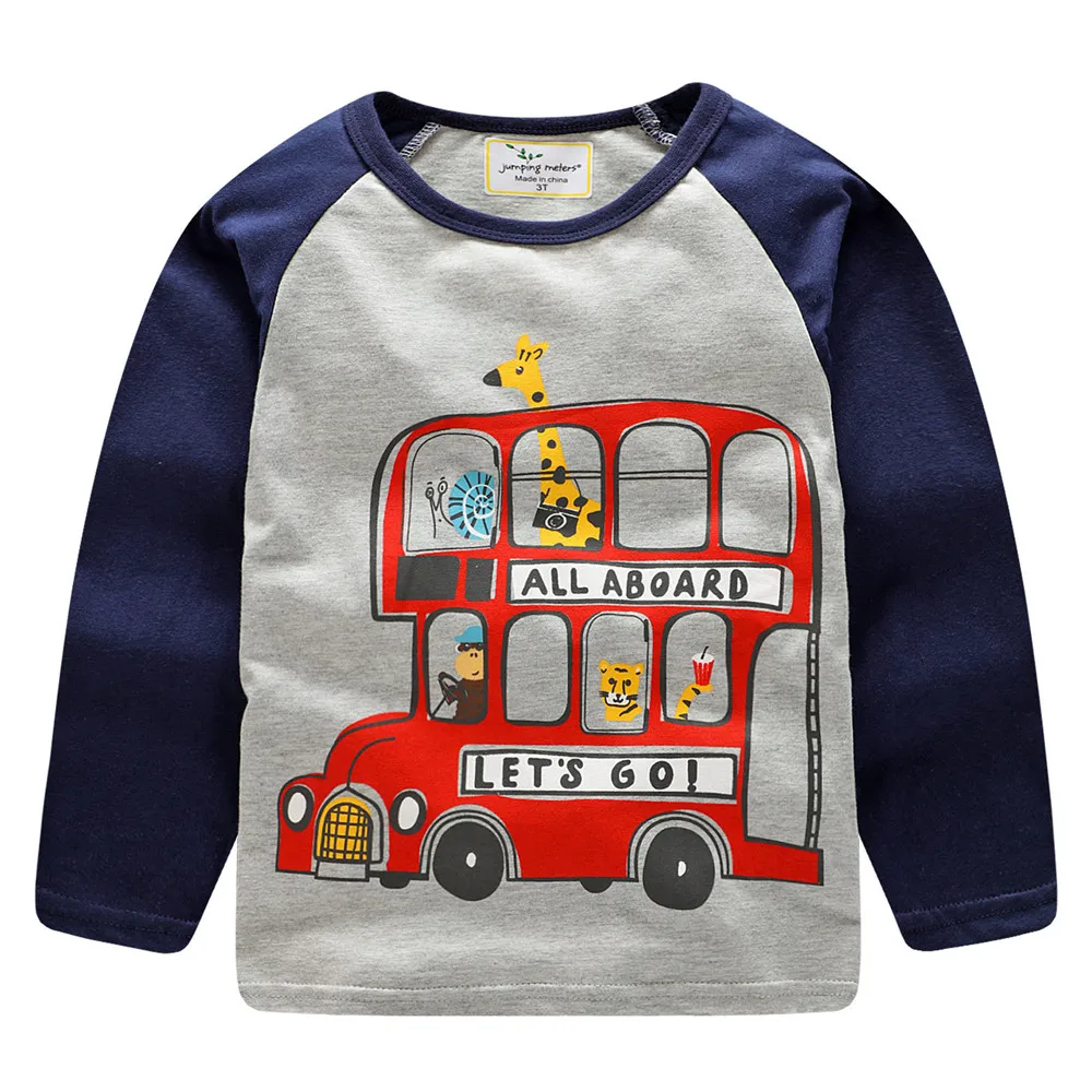 

Baby Boys T-Shirts Cotton Long Sleeve Boys Clothing Car Cartoon Printed T Shirts Children Spring Autumn Tops Kids Casual Clothes