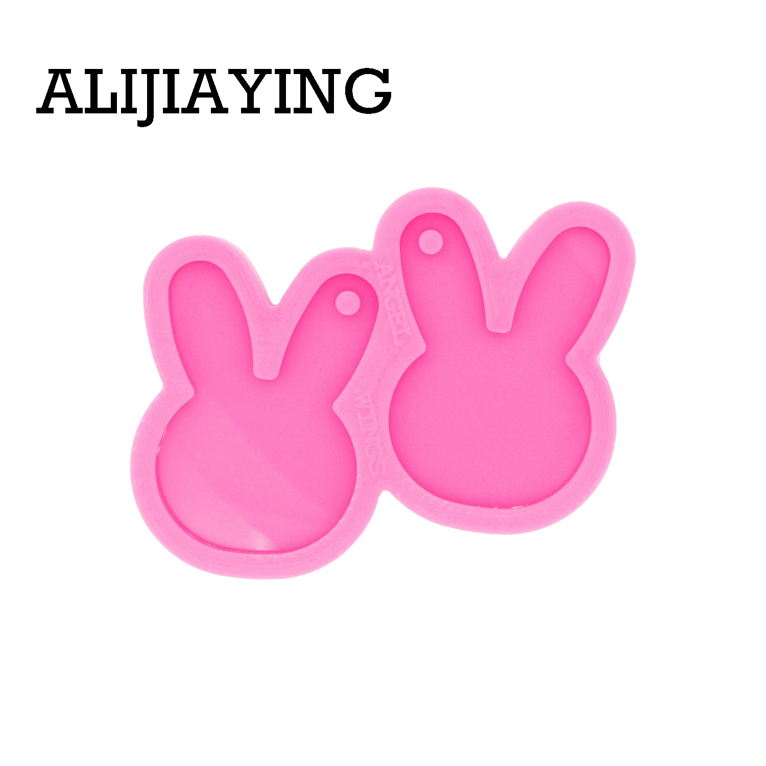 DY0409 Glossy Rabbit Earrings Silicone Mold Resin Pendant Mould for Epoxy Jewelry Making DIY Bunny Crafts silicone mold