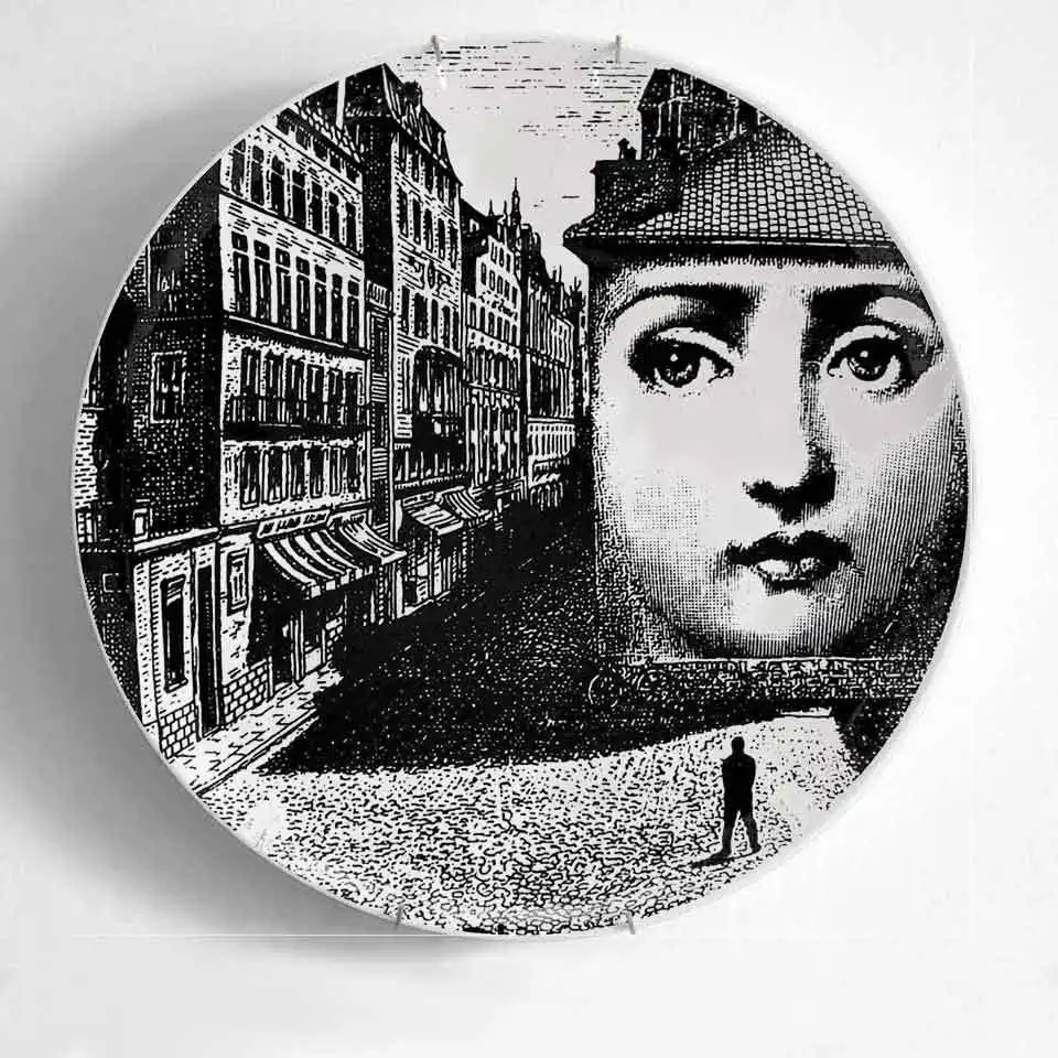 6/7/8 фут домашное украшение rosenthal Piero fornasetti блюдо Керамика пластина иллюстрации настенная подвесная панель аксессуары посуда Искусство ремесло