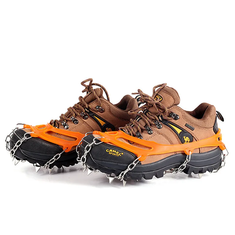 Ice Gripper Spike 10 Teeth Steel For Shoes Anti Slip Hiking Climbing Snow Spikes Crampons ice gripper spike climbing crampons