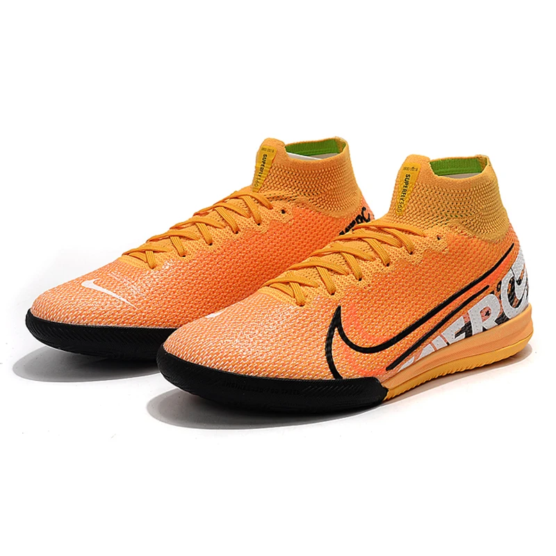 Nike Mercurial Superfly 7 Elite IC 40-44 футбольные бутсы, мужские синие бутсы, футбольная обувь Flyknit для помещений