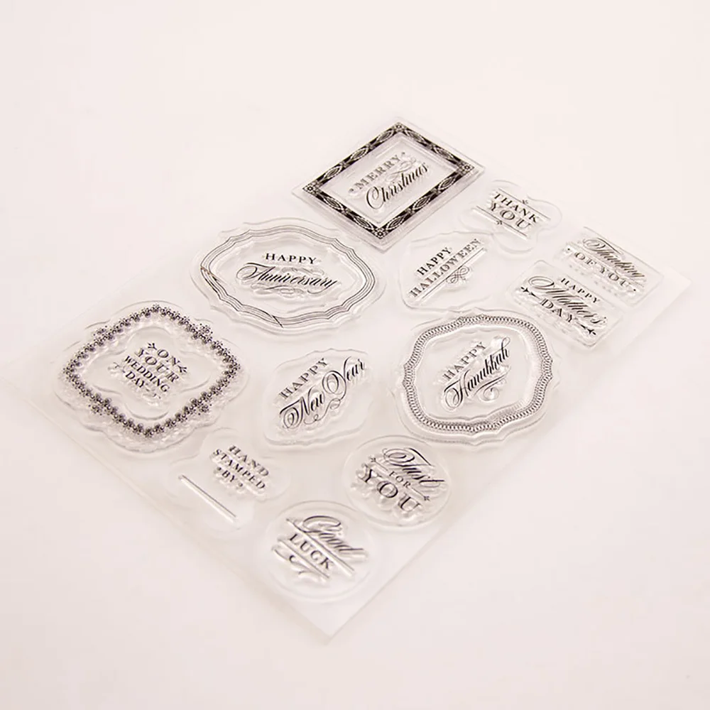 Lychee Life Label прозрачный силиконовый штамп четкая прозрачная печать DIY Скрапбукинг Фотоальбом украшение