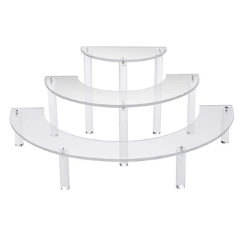 

Transparent Removable Acrylic Cake Display Stand for Party Round Cupcake Holder Bakeware Wedding Birthday Party Decoration