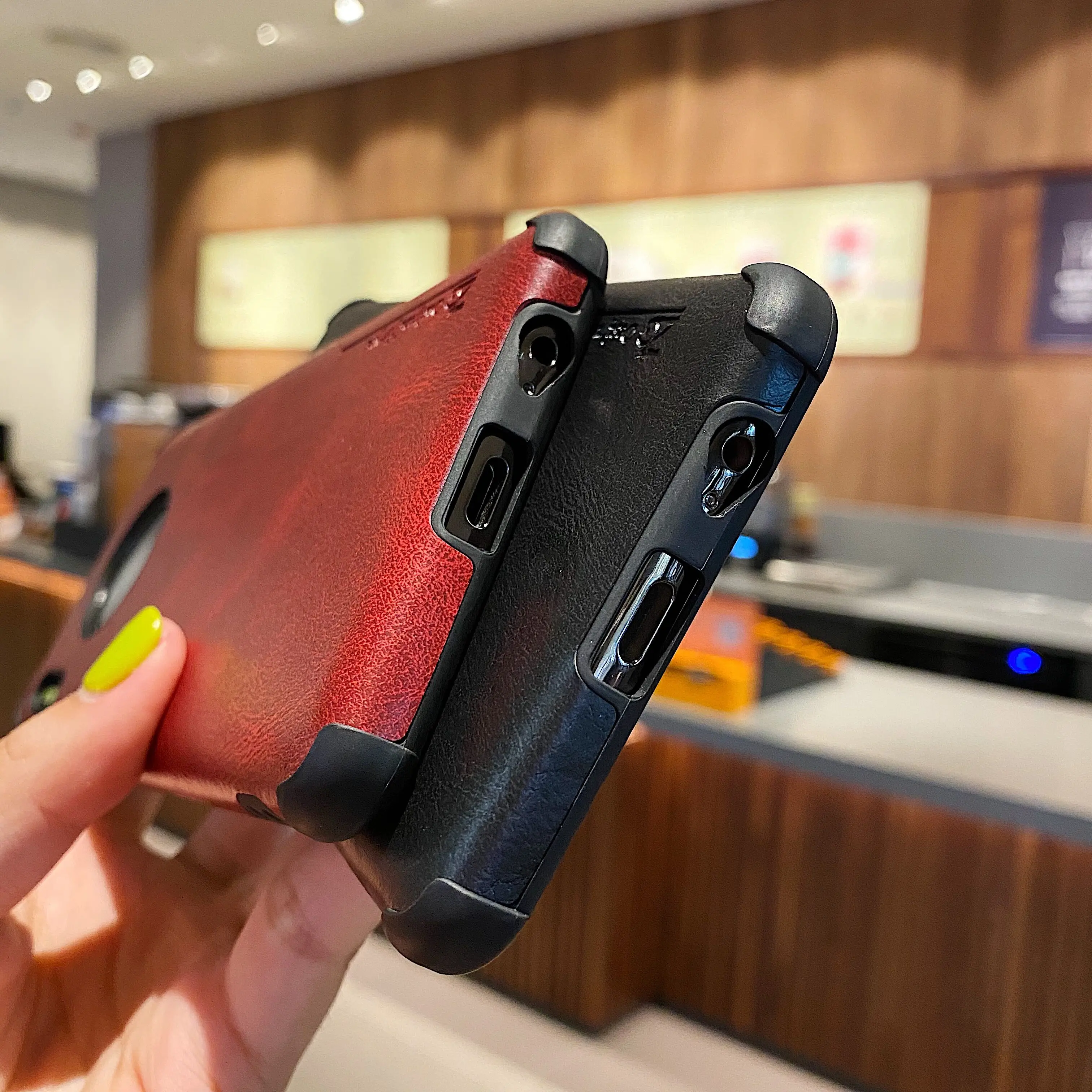 Anti Sidik Jari untuk Huawei Honor Bermain 4T Soft TPU + PU Kulit Kembali Meliputi Mate 20 Pro 9X 30 V20 30S X10 Menikmati Z V30