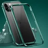 Coque Ultra mince avec cadre métallique lumineux, étui pare-chocs en aluminium dur pour iPhone 12 Mini iPhone 12 Pro/12 Pro Max ► Photo 1/6