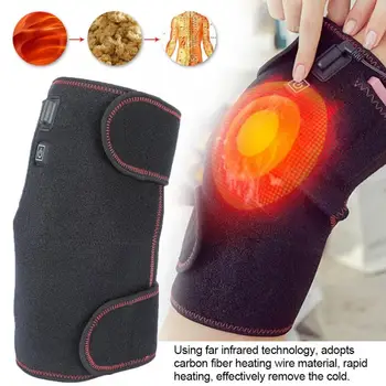 

1 Pair USB Electric Heating Knee Pad Infrared Brace Therapy Knee Leg Care Supports