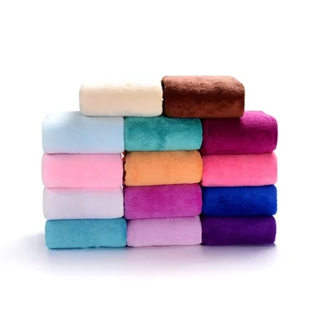 

Hotel household microfiber bath towels absorb water quickly and thicken pure color clean towels can be customized Logo