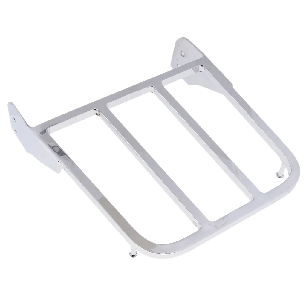 Motorcycle Sissy Bar Luggage Rack Tail Box Saddlebag Shelf for Suzuki Intruder/Volusia VL800 2001-2011 (Silver)