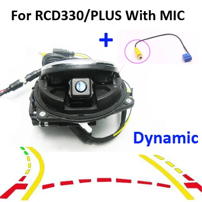 Смарт-камера заднего вида с логотипом для VW Golf/SPOTSOAN/Passat CC B6/Magotan CVBS RGB RCD510 RNS510 RNS315 RCD330 - Название цвета: RCD330 Dyanmic