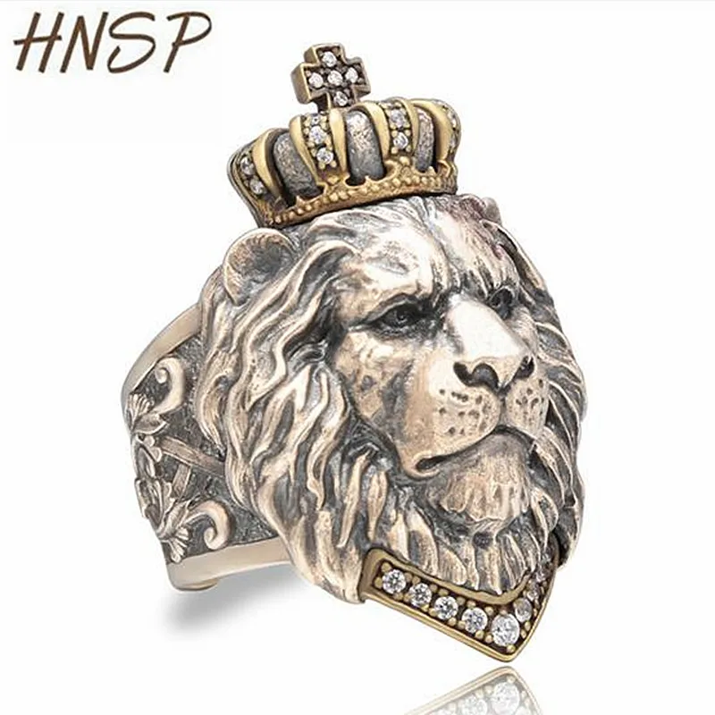HNSP животных Король Лев кольцо для Для мужчин мужской ювелирные изделия в стиле