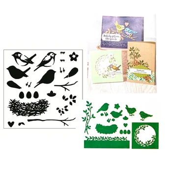

Birds Metal Cutting Dies and Stamps 2020 DIY die for Scrapbooking & Stamping greeting Card making Crafts embossing