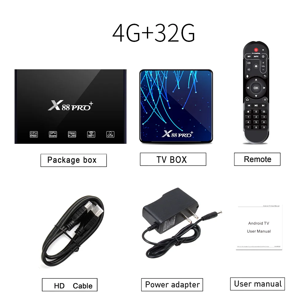 Android 9,0 9 Smart tv Box RK3368 Восьмиядерный процессор PowerVR G6110 GPU 4 Гб 4K Bluetooth 4,0 телеприставка - Цвет: 4G 32G