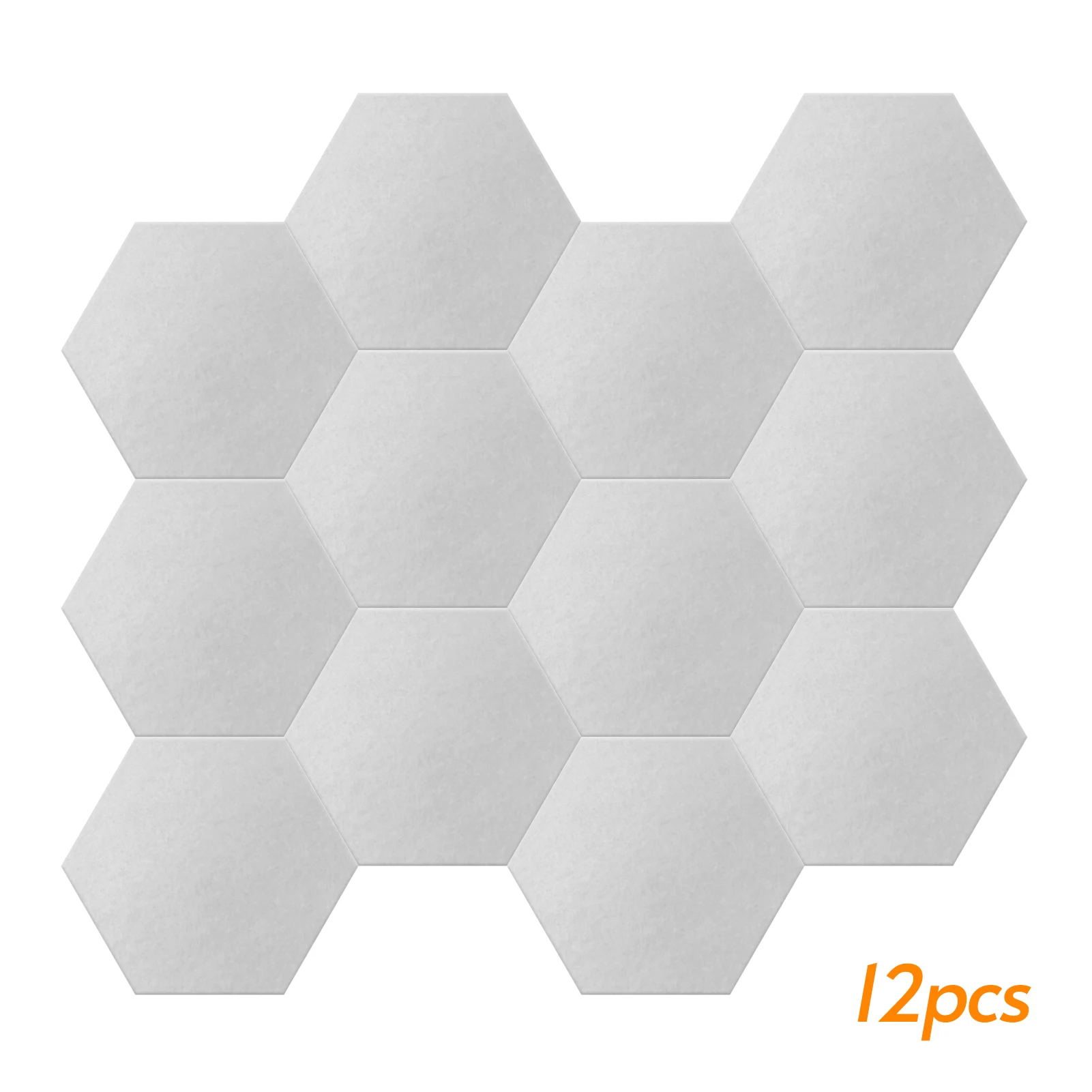 

12pcs Studio Foams Panels Hexagon Design Polyester Material Sound & Heat Insulation Sound Insulation Foam