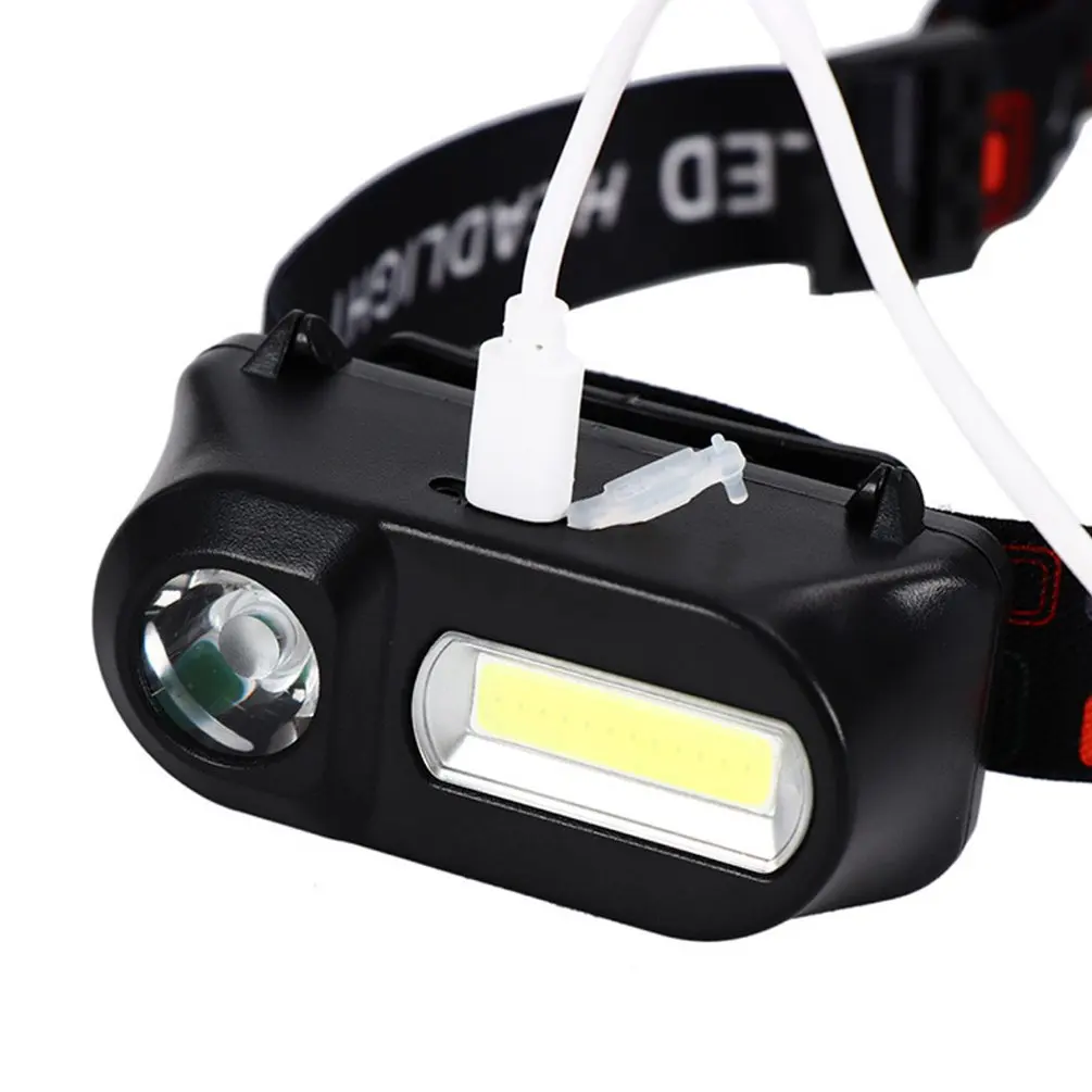 Function Usb Interface Charging Headlight Outdoor Emergency Headset Flashlight 18650 Battery Lighting