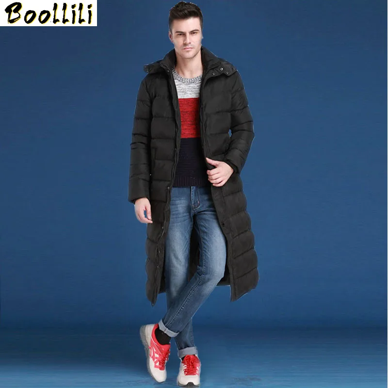 

2020 Men Winter Warm White Duck Down Coat X-Long Thickening Jacket Outwear Windproof Hood Pure Natural Fur Collar Parkas