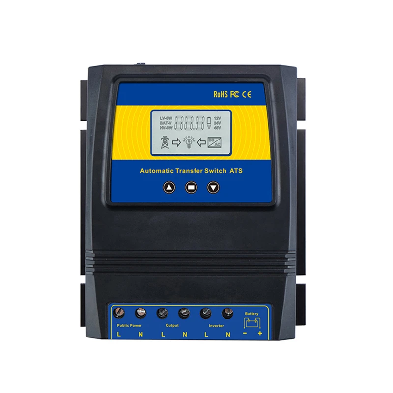 

MoesHouse Automatic ATS Dual Powered Transfer Switch Solar Charge Controller for Solar Wind System DC 12V 24V 48V on/off Grid