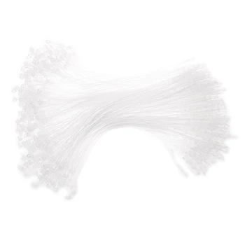 

500 Pieces White Snap Lock Pins Loop Price Tag Fastener 7" 180mm