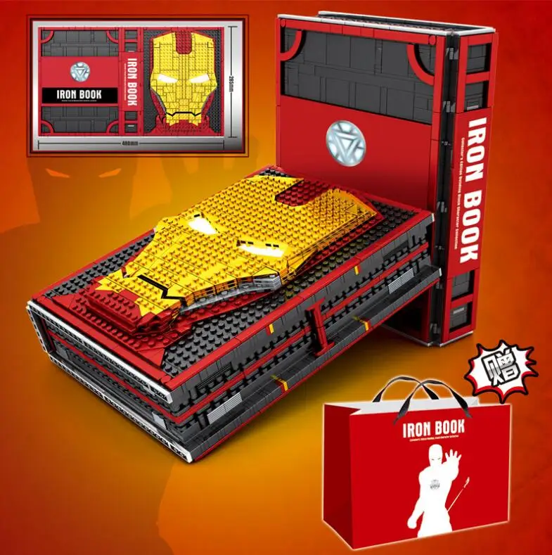 

SY1361 Ideas Creator Collection Library Iron Man Book Bricks 52pcs Figure Model Set Building Block Toys Christmas Gift Children