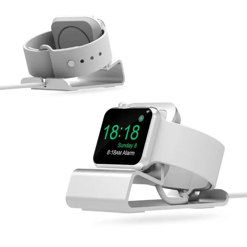Роскошная подставка для Apple Watch, ручная зарядка с отверстием для кабеля, алюминиевый кронштейн для iWatch Watch, док-станция, держатель, Новинка