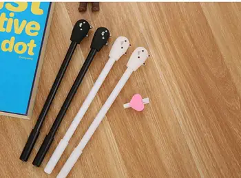 

korea new butterfly cat gel pen cartoon neutral pen student prize pen office black writing pen promotion gift pen 48pc/lot