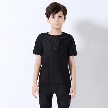 

Kid Thicken Sports Shirt Shockproof Football Basketball Protective Gear Chest Rib Armor Hip Back Protector Crash Suit
