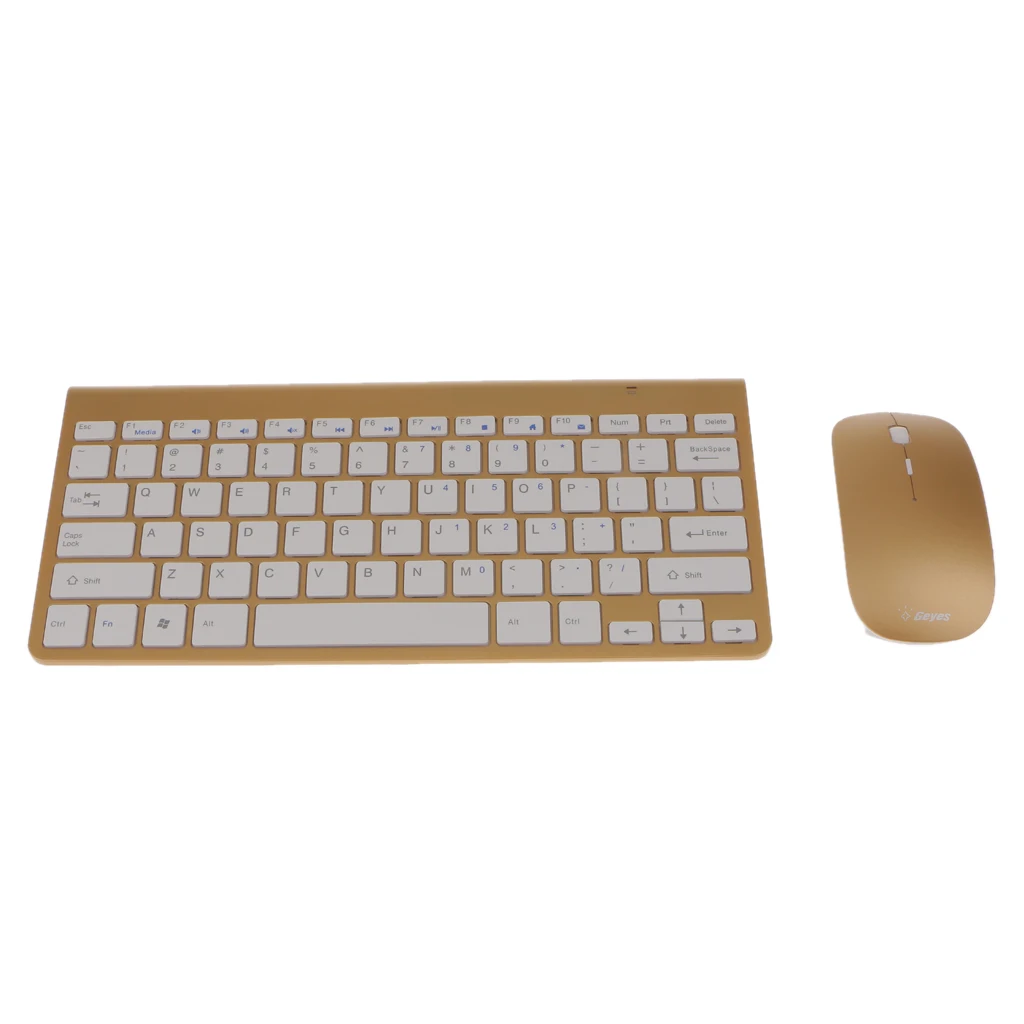 Ergonomic Ultra-Thin Low-Noise 2.4G Wireless Keyboard and Mouse Combo Wireless Mouse for Mac Pc Windows XP/7/10 Android Tv Box