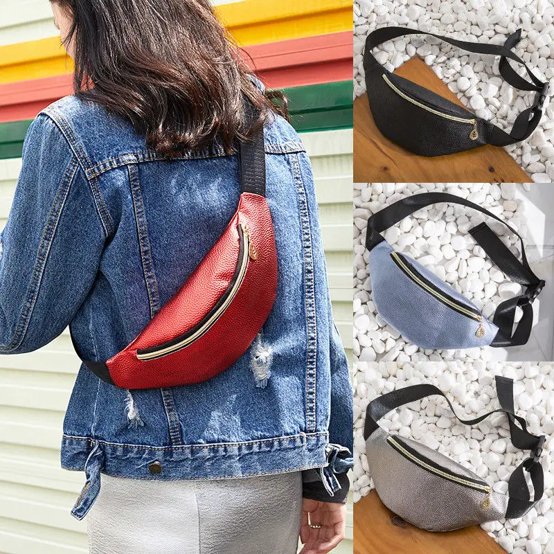 

Local Stock Waist Bag Fashion Fanny Pack Male Women Belt Running Belts Belts Bag Waterproof Leather Chest Pack Belly Bum Hip Bag
