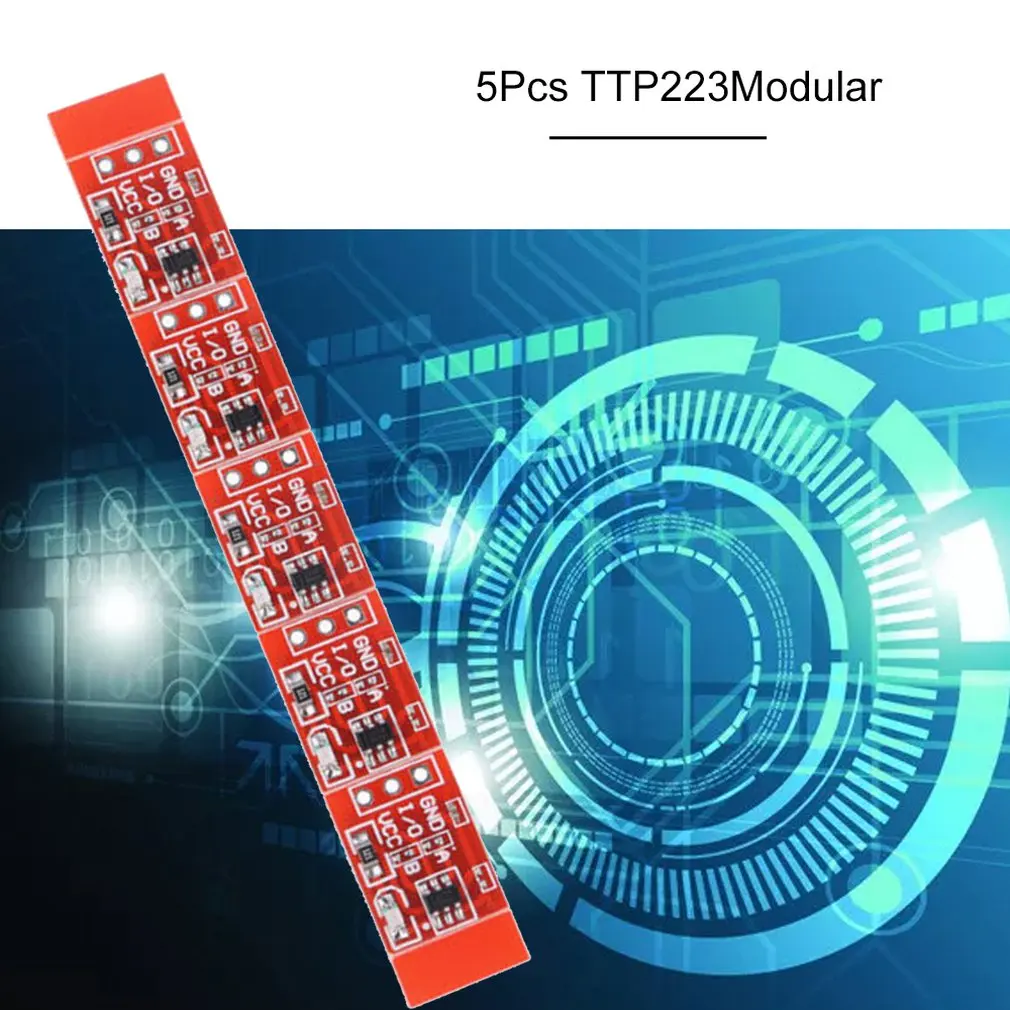 5 шт. 2,5-5,5 В Ttp223 модуль емкостный сенсорный переключатель кнопка самоблокирующийся ключ 2,5-5,5 В Ttp223 электронный модуль
