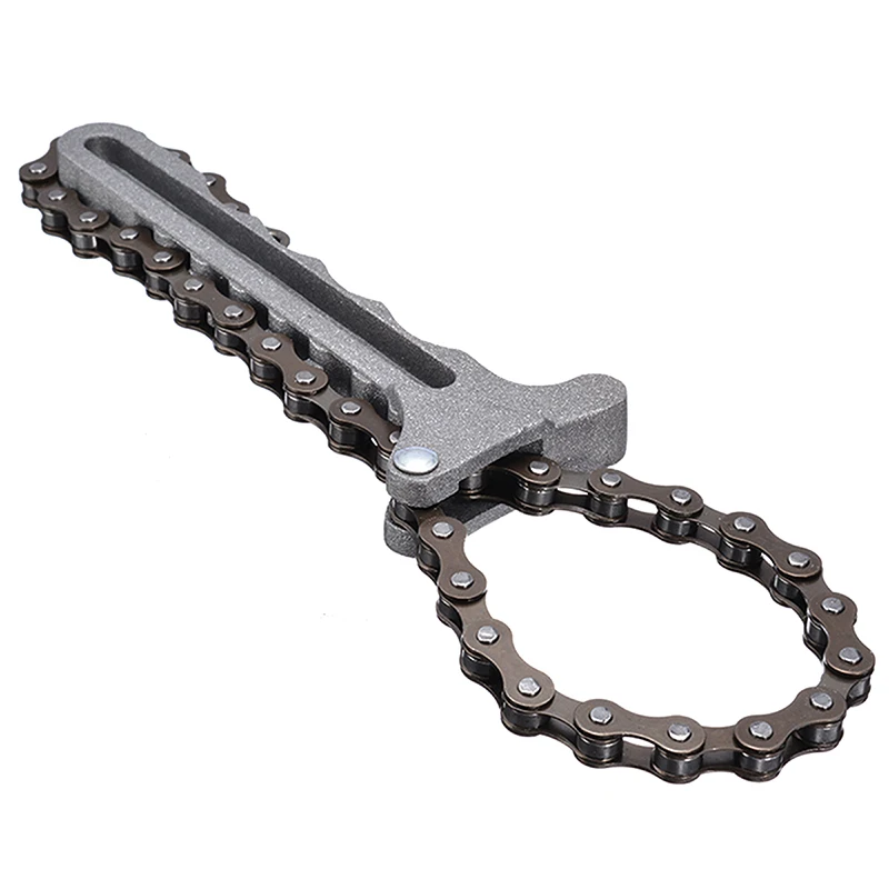 Adjustable 1pcs Car Engine Oil Filter Chain Grip Wrench Spanner Remover Tools Plier Car Oil Filter Chain Grip Key Wrench