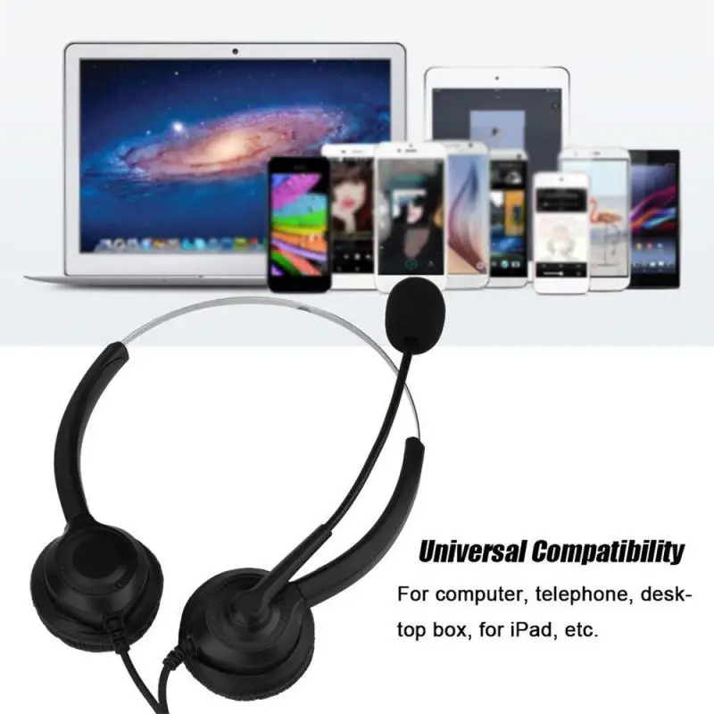 Call Center Headset Noise Cancelling Headphone USB Plug For Customer Service/Game/PC Headphones Brand New | Электроника