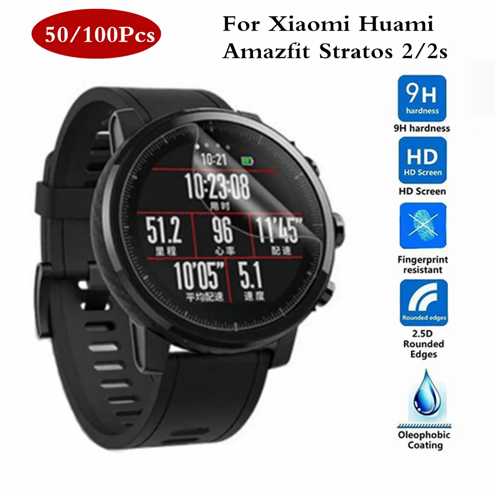 50/100/шт. Мягкая защитная пленка из термополиуретана для Xiaomi Huami Amazfit Stratos Rhythm 2 2S спортивные Смарт-часы защитная пленка аксессуары