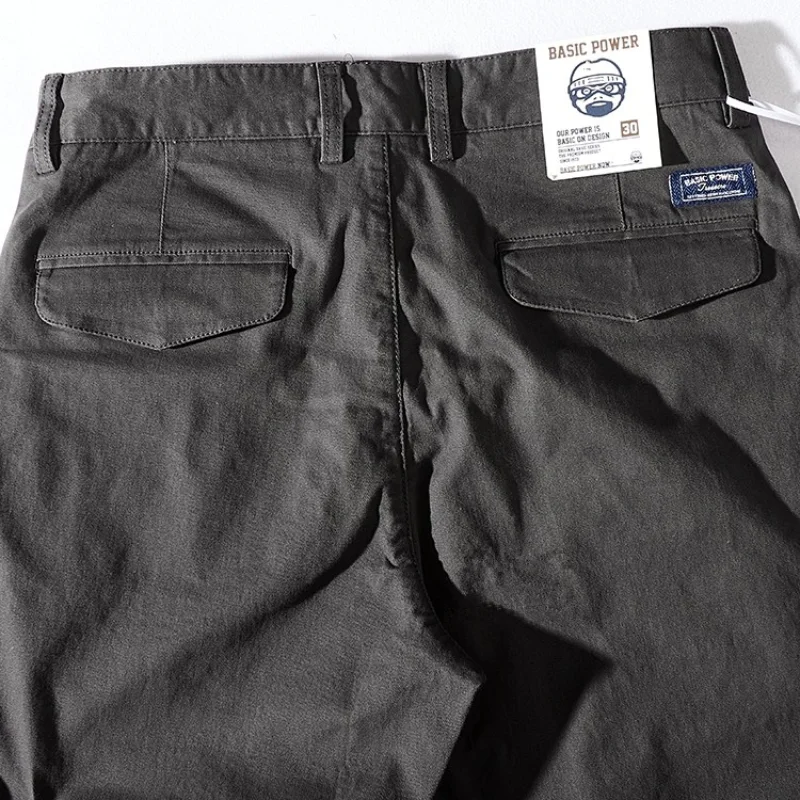 Men's Twill Stretch Woven Slim-Fit Straight Casual Pants