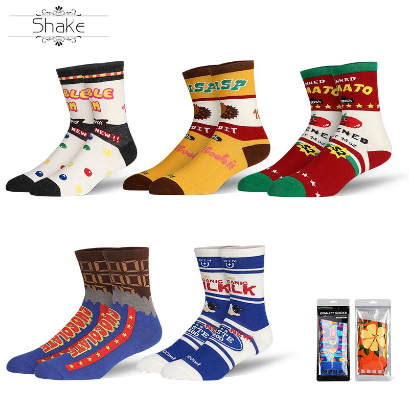 

Dress Socks for Men & Women, Cool Colorful Fancy Novelty Funny Casual Cotton Crew Socks with milk chocolates Patterned