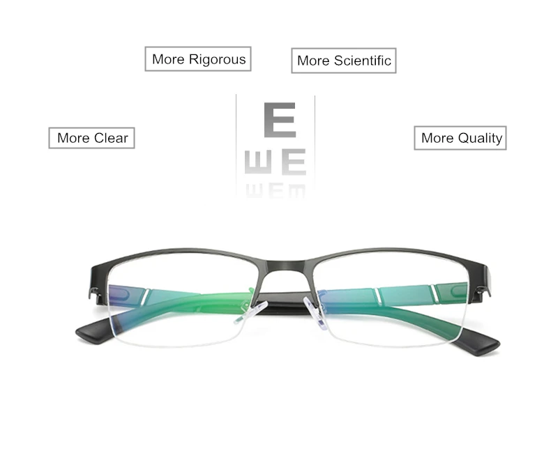 Finished Myopia Glasses Diopter-0.5 To-4 To-6 Women Men High End TR90 Half Frame Shortsighted Prescription Spectacles F125