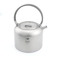 Keith Camping Hike Kettle Tableware For Tourism Outdoor Picnic Water Tea Coffee Pot Portable Ultralight Titanium Flask Travel