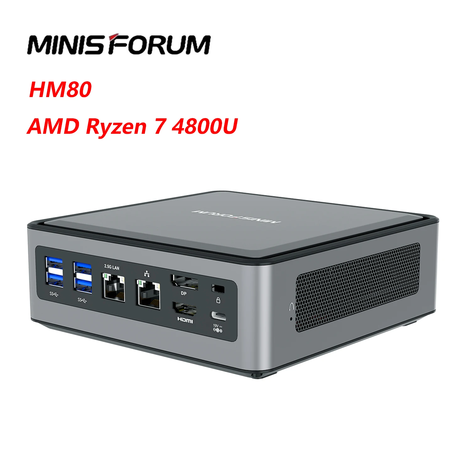 MINISFORUM HM80 AMD Ryzen 7 4800U Windows 10 Pro мини ПК DDR4 16 Гб ОЗУ 256 ГБ SSD WIFI BT игровой компьютер SATA HDD